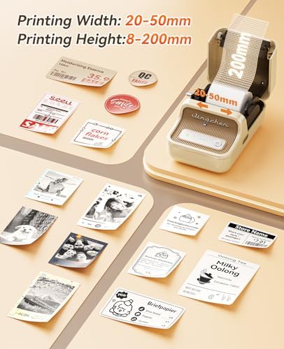 NIIMBOT B21 Pro Label Maker, 300DPI Red-Black Printing Label Printer, White - Image 3
