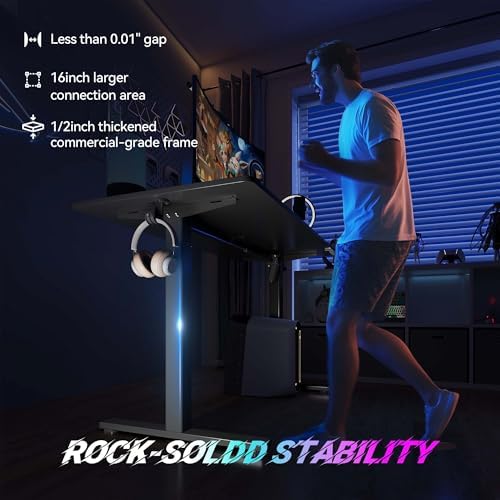 55 x 24 Inch Electric Standing Desk, 3 Memory Presets, Black - Image 4