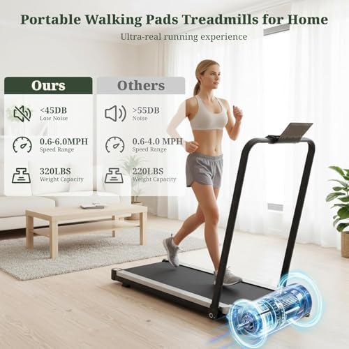 Walking Pad Under Desk, 3 in 1 Portable Treadmills for Home Small Space - Image 5