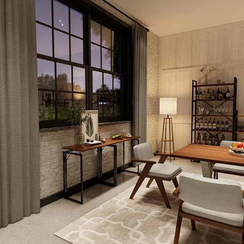 alawooder 31.5" Folding Desk: No Assembly, Wood Top for Small Spaces - Image 4