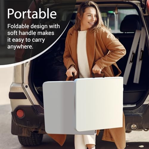 6 Feet Foldable Table with Built in Handle & Steel Legs | Heavy Duty Portable | Perfect for Party, Dining, Wedding, Events, Picnic Indoor, Outdoor, Camping, Temporary (White, 4 FT - 10 PACK) - Image 5