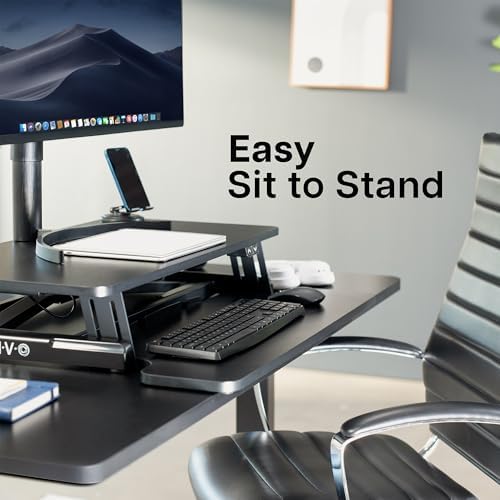 VIVO Black 32 in Electric Standing Desk Converter, DESK-VE32B - Image 5