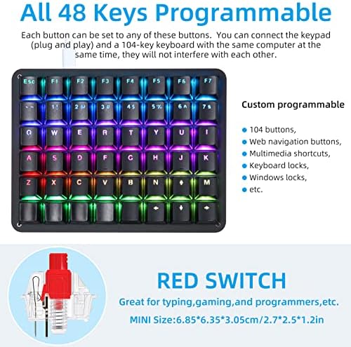 Koolertron One Handed Programmable Gaming Keyboard,for Windows PC Gamer - Image 5