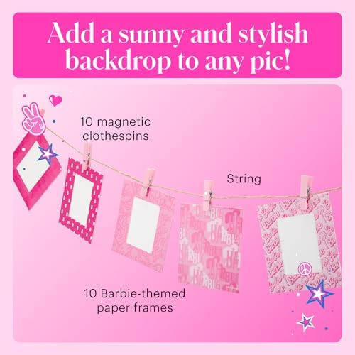 Kodak x Barbie Step Slim Wireless Instant Portable Photo Mobile Printer Gift Bundle (Iconic Style)+ Barbie Camera Case, Photo Album, Sticker & Hanging Frames, 50 Stickers + Zink Paper (20 Sheets) - Image 6