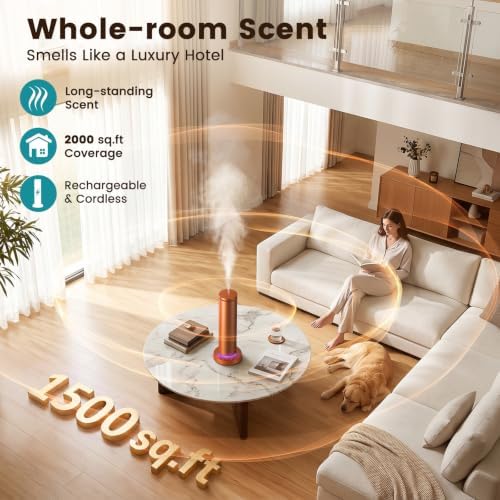 Ziweo Waterless Diffuser, Cold Air Scent Diffuser Oil Machine for 1500sq.ft - Image 5