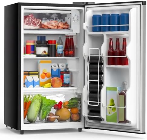 OLIXIS 3.2 Cu.Ft Mini Fridge with Freezer, Single Door Compact Refrigerator by OLIXIS