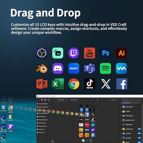TreasLin VSDinside Macro Keyboard Stream Controller Deck with 18 Customizable Macro Keys support Numberic/Calculator/Stream Controller Mode to Trigger Actions in OBS Twitch YouTube for Content Creators Streamer Compatible with PC & Mac N1 White - Image 5