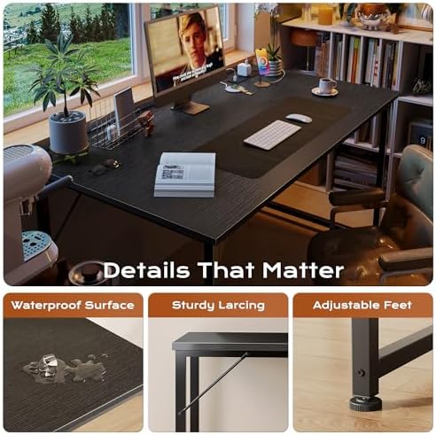 PRAISUN 47 X 24 Inch Deeper Desk with Power Outlets - Image 6