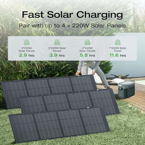 EF ECOFLOW DELTA 2 Max Solar Generator 2048Wh with 2x220W Solar Panel - Image 4