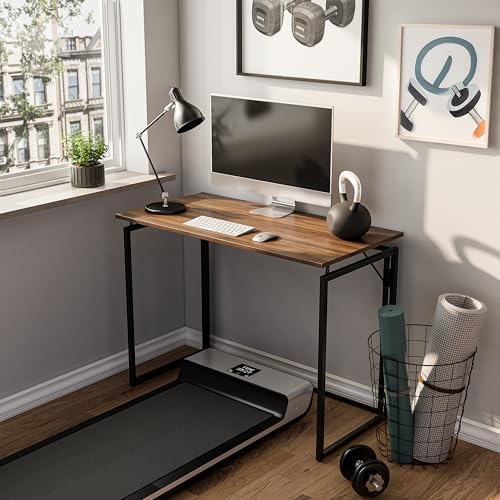 alawooder 31.5" Folding Desk: No Assembly, Wood Top for Small Spaces - Image 5