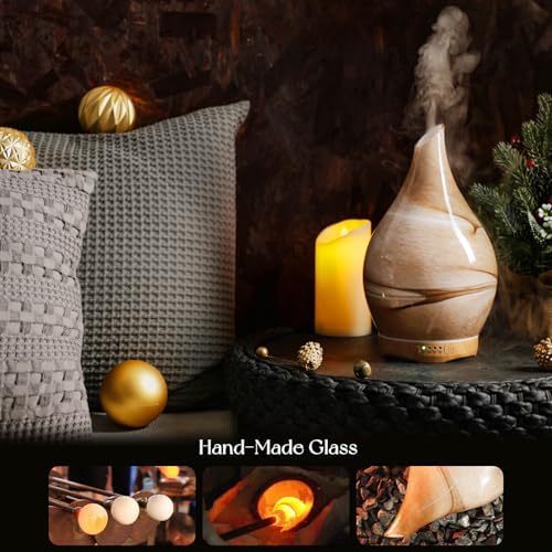 Porseme 280ml Remote Essential Oil Diffuser 3D Glass Ultrasonic Mist 7H - Image 5