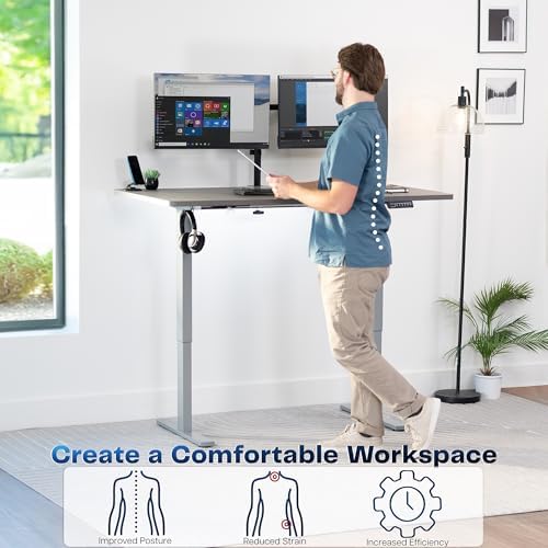 VIVO Dark Gray 60 x 30 in Standing Desk, DESK-KIT-1G6G-30 - Image 4