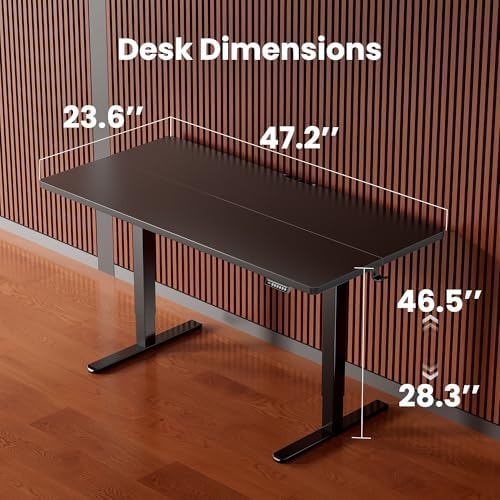 ErGear 48 X 24 Inch Height Adjustable Electric Standing Desk, Black - Image 3