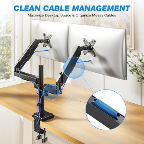 Rfiver Dual Monitor Stand Desk Mount for 17-34" Screens Holds up to 22lbs - Image 6