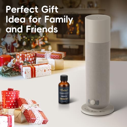 Waterless Diffuser with Fabric-Wrapped Design, OliveTech Cold Air Scent Diffusers for Home & Office, Hotel Collection Diffuser, Adjustable Intensity, Ambient Light, 1 x 30ml Essential Oil Included - Image 7