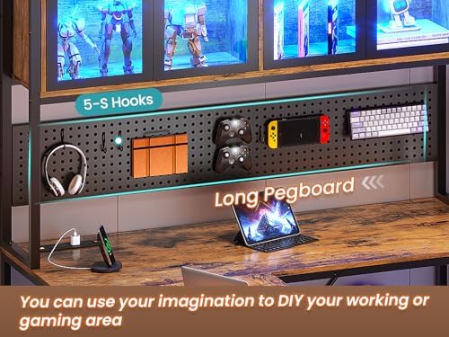 SEDETA L Shaped Gaming Corner Desk with Drawers, Hutch and Storage Shelves - Image 4