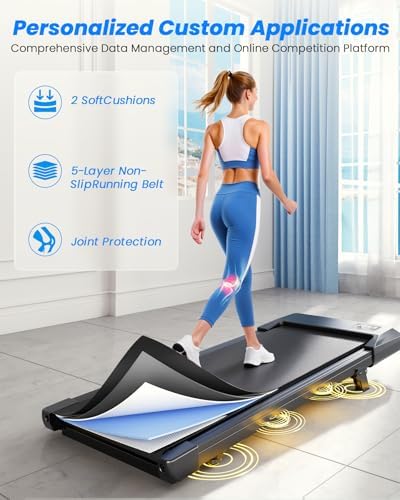 MJWW 6% Incline Walking Pad, Smart AI Under Desk Treadmill for Home - Image 2