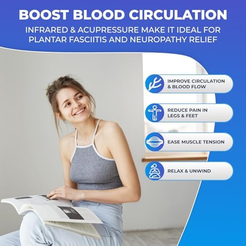 Daiwa Felicity Foot Vibe Pro Massager - Vibrating Electric Shiatsu Foot Massagers for Plantar Fasciitis Pain Relief Circulation Neuropathy - Calf Leg Feet Massage - Image 4