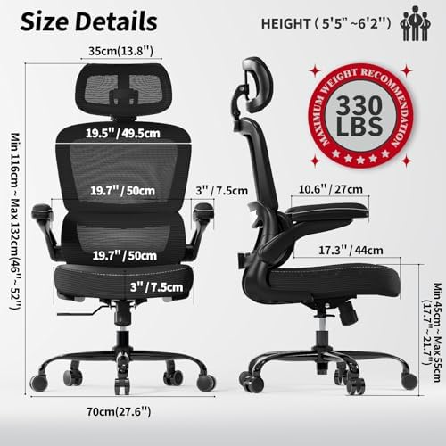 TRALT Office Chair Ergonomic Desk Chair - Gaming Chair with Lumbar Support - Image 2
