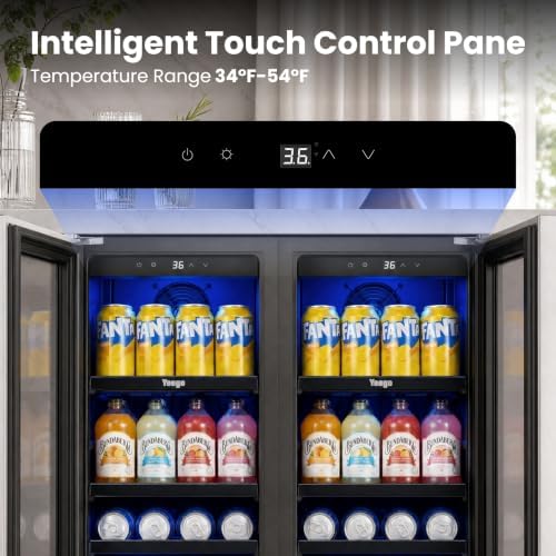 Yeego 30 Inch Beverage Refrigerator, 200 Can Beer Cooler with Glass Door - Image 5