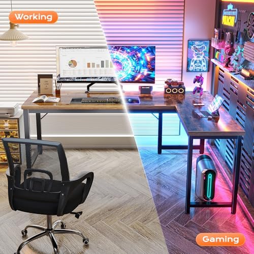 Huuger 63 Inch L Shaped Desk with 0.95 Inch Thicker Desktop - Image 5