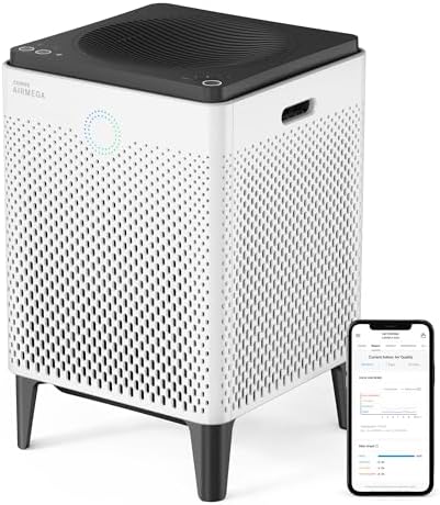 COWAY Air Purifier for Large Room Whole Home Up to 3,120ft², HEPA Filter for Smoke, Allergies, Pet Dander, Odor, App-Enabled, AQI, Smart Mode, Timer, 5yr Warranty, Airmega 400S White by Unknown