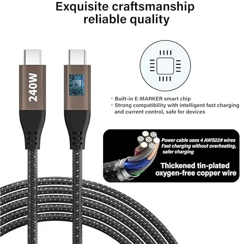 1000W 10-Port GaN 4 Desktop Charging Station with 240W 6.6 ft Data Cable - Compatible with Tablets, Phones, Laptops, Gaming Consoles, Headphones - Image 5
