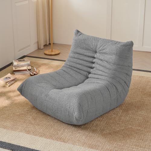 Adults Bean Bag Chairs Togo Couch Comfy Lazy Floor Sofa, Grey,1 Seater - Image 3