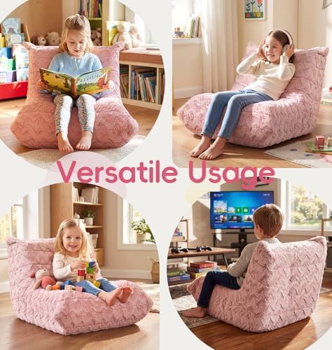Hobestluk Small Bean Bag Chair Fireside Floor Chair BeanBag Couch Togo Sofa - Image 5