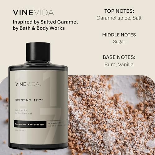 VINEVIDA [16 Fl Oz] Scent NO. 1117 Fragrance Oil for Cold Air Diffusers, Aromatic Notes of Caramel Spice, Salt, Sugar, Rum & Vanilla Essential Oils for Diffuser Oil Refill & Air Freshener Spray - Image 2