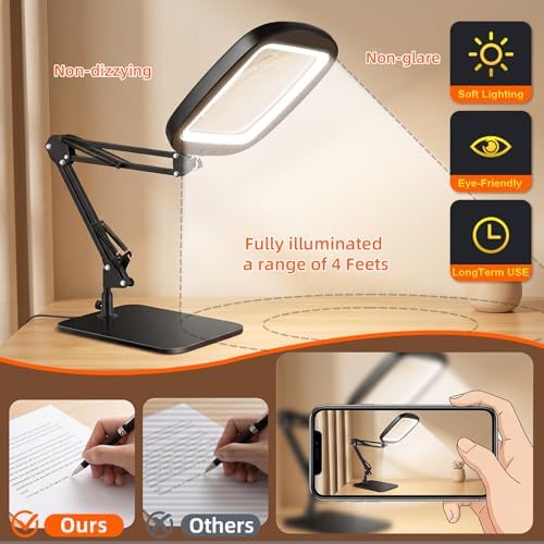 10X 30X Extra Large Magnifying Glass with Light and Stand 7-inch - Image 4