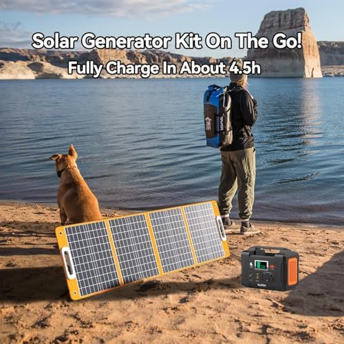 Solar Generator With Solar Panel Included, FF Flashfish 151Wh Portable Power Station+100W Solar Panel(DC/USB-A/USB-C Output), Backup Power Battery For Home Blackout/RV/Camping - Image 3
