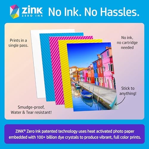 HP Sprocket Portable 2x3 Instant Color Photo Printer (Luna Pearl) Starter Bundle - Image 5