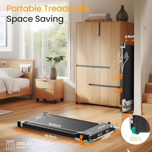 Walking Pad, Dual-Sided Foot Massage Under Desk Treadmill for Home, 330Lbs - Image 6