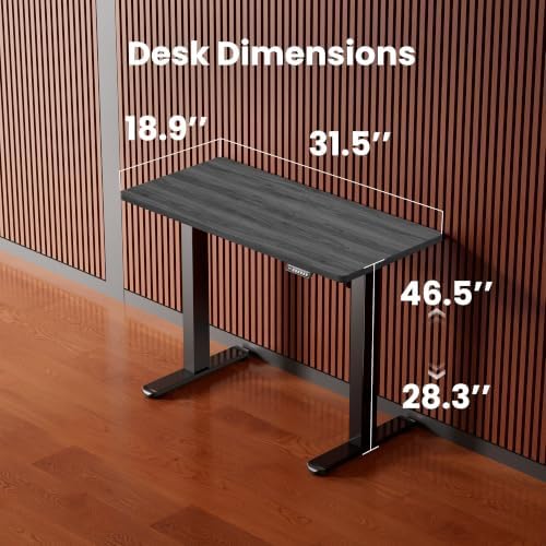 ErGear Height Adjustable Electric Standing Desk, 32 x 19 Inches Sit Stand up Desk, Memory Computer Home Office Desk, Grey - Image 3