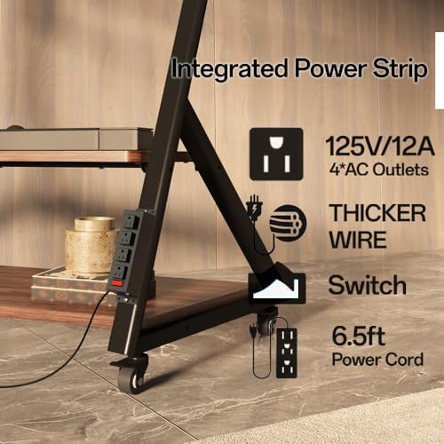 Heavy Duty Rolling TV Stand with Power Outlet for 55 to 100 inch TV - Image 2