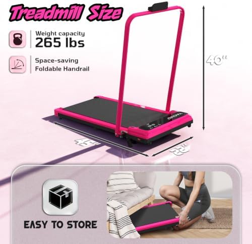 Walking Pad Treadmill for Home, Incline Walking Pad with Handle Bar - Image 4