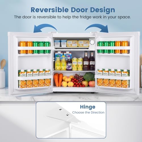 Kismile 1.3 Cu.Ft Mini Fridge with Freezer, Compact Refrigerator for Dorm - Image 4