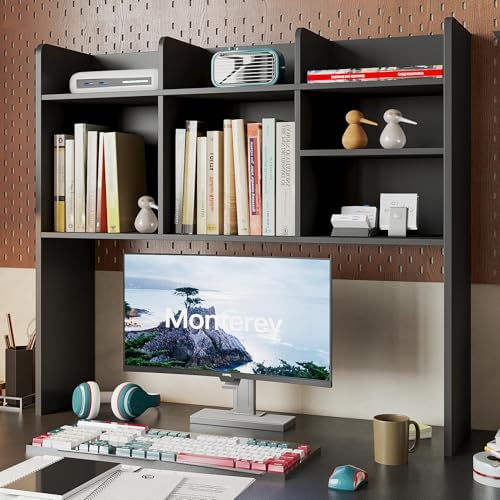 ChooChoo Desk Hutch Dorm, Desktop Bookshelf with 7 Shelves by ChooChoo