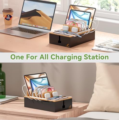 Pezin & Hulin Charging Station, Natural+Black (No USB Charger and Cables) - Image 7