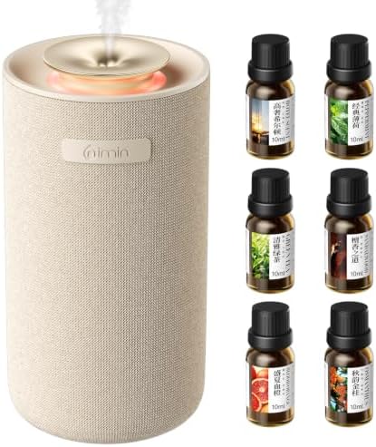 Small Waterless Essential Oil Aromatherapy Diffuser Set for Car & Home by nimin