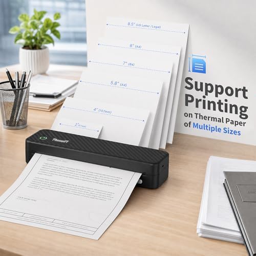 Portable Thermal Printer for Laptop/Phone, Travel Inkless Bluetooth Printer - Image 5