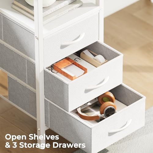 Huuger L Shaped Office Desk with Power Outlets & 3 Drawers - Image 6