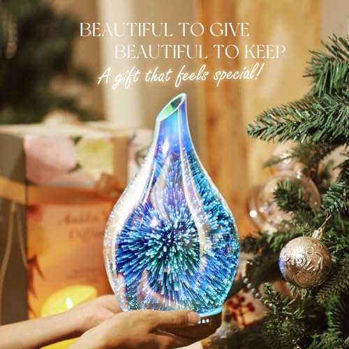 Porseme 280ml Remote Essential Oil Diffuser 3D Glass Ultrasonic Mist 7H - Image 6