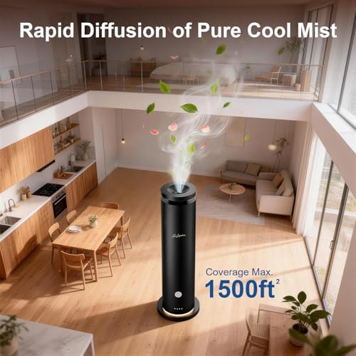 Waterless Essential Oil Diffuser Pro, Cold Air Diffusers for Home Large Room Hotel SPA, 4.06Oz Scent Diffuser Aromatherapy Air Machine with 1500 Sq Ft Cover, Remote - Black - Fragrance Not Included - Image 5
