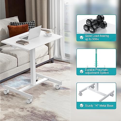 DUMOS Small Standing Desk with Wheels, Laptop Desk, 19 Inch - Image 5