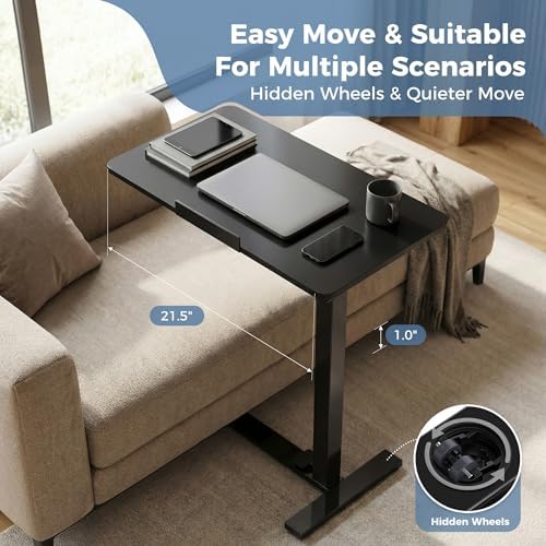 DUMOS Mobile Standing Desk, Bedside Table, Overbed Table - Image 6