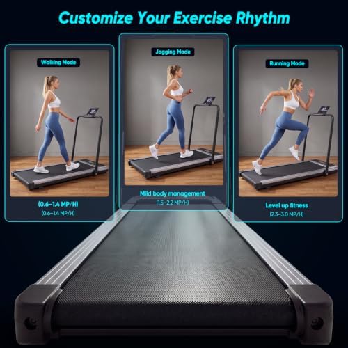 NEWBULIG Walking Pad Treadmill for Home, Lightweight Walk Machine with Remote Control and LED Display, Portable Treadmill Under Desk for Walking, Jogging, Running - Image 2