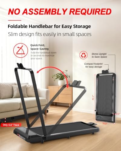 Walking Pad Treadmill 10% Incline, Foldable Handle, Under Desk Treadmill - Image 4