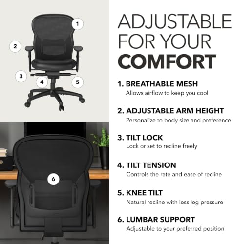 HON Wave Ergonomic Office Chair, Lumbar Support, Desk Chair, Black - Image 3